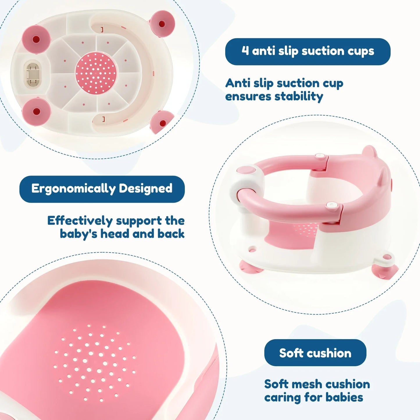 BabyBuddy Bath Seat for Babies 6 Months & Up
