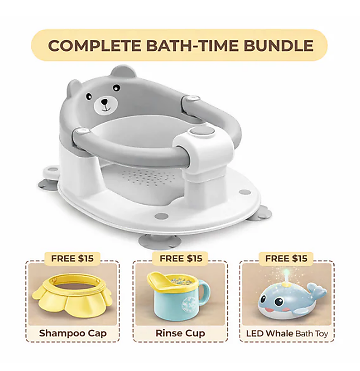BabyBuddy Bath Seat for Babies 6 Months & Up
